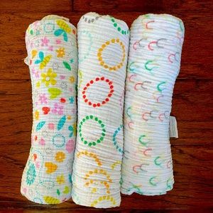 3 Aden + Anais swaddles